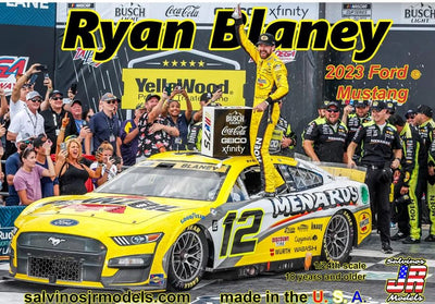 Salvinos JR Models 1/24 Penske Racing 2023 Ryan Blaney Mustang "Race Winner"