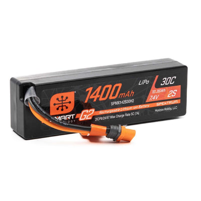 Spektrum 1400mAh 2S 7.4V Smart G2 30C LiPo; IC2 Connector