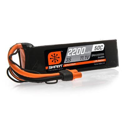 Spektrum 2200mAh 3S 11.1V 50C Smart LiPo IC3
