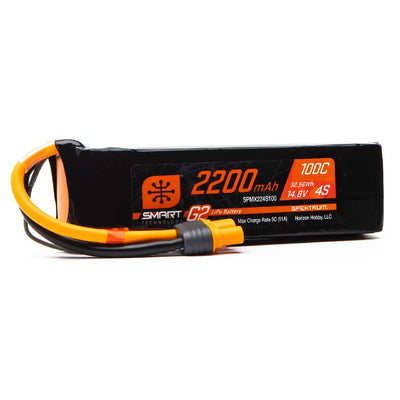 Spektrum 2200mAh 4S 14.8V Smart G2 LiPo 100C; IC3