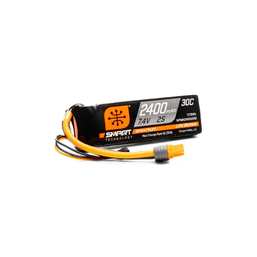 Spektrum 2400mAh 2S 7.4V Smart G1 30C LiPo IC3