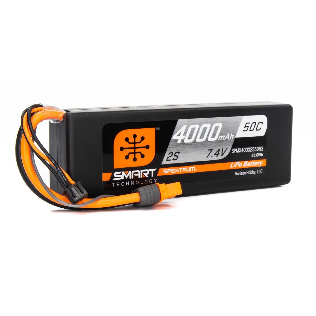 Spektrum 4000mAh 2S 7.4V 50C Smart LiPo IC3