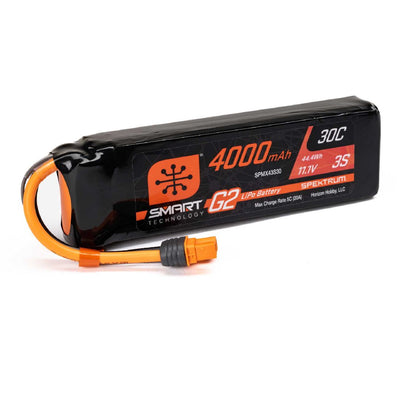 Spektrum 4000mAh 3S 11.1V 30C Smart G2 LiPo IC3