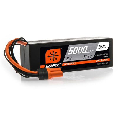 Spektrum 5000mAh 3S 11.1V 50C Smart LiPo IC5 Hardcase