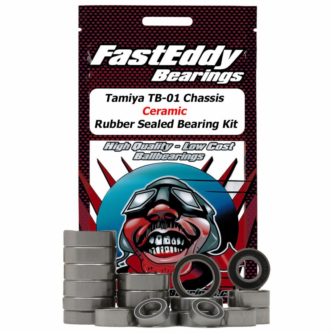 Fast Eddy Tamiya TB-01 Chassis Ceramic Rubber Sealed Bearing Ki
