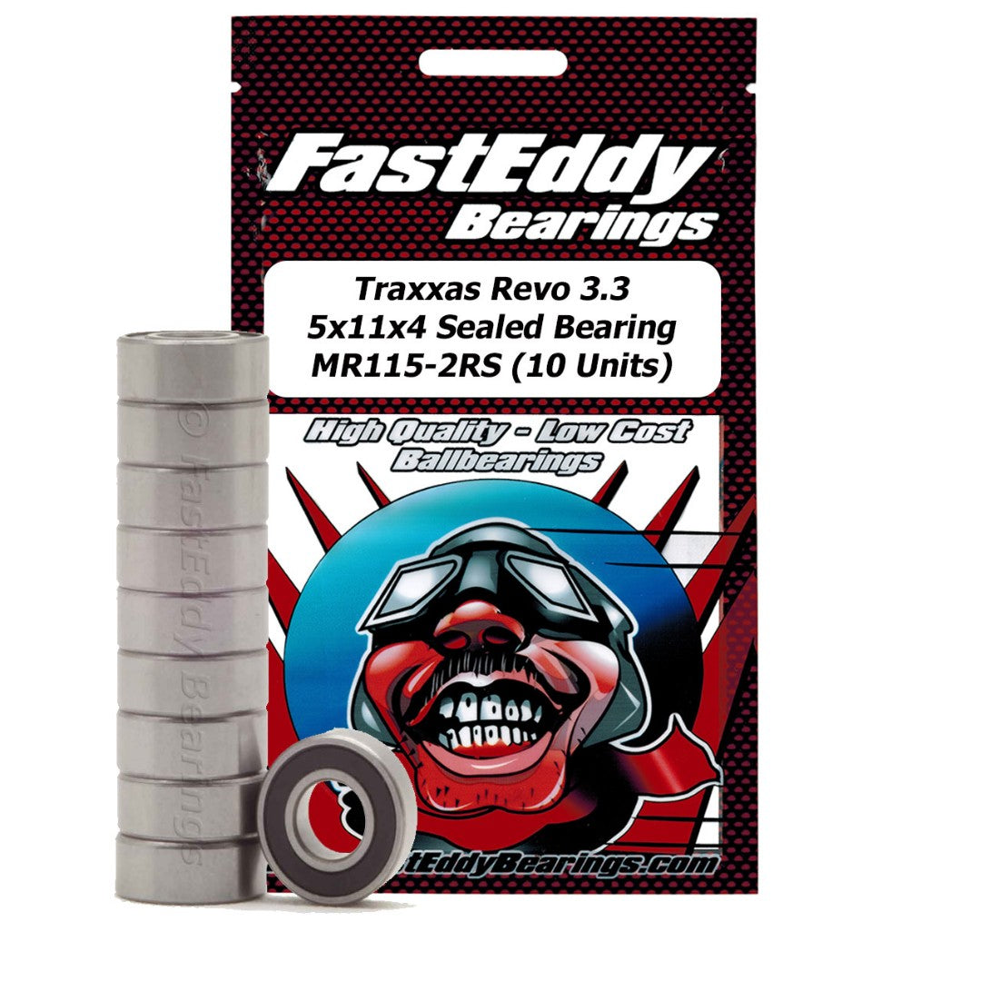 Fast Eddy Traxxas Revo 3.3 5x11x4 Sealed bearing. MR115-2RS (10