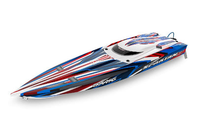 Traxxas Spartan SR Brushless 36" Race Boat. Requires Battery & Charger  - Red