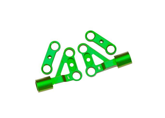 Traxxas Suspension arms, upper, front, 6061-T6 Aluminuminum (green-anodized) (left & right)/ 2.5x5mm BCS (with threadlock) (2)
