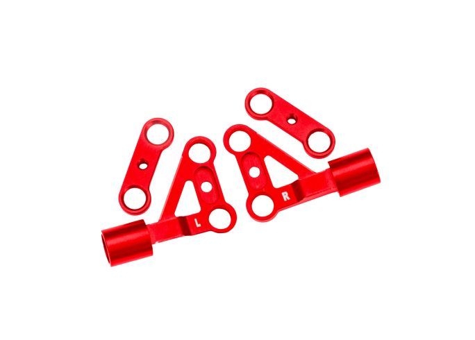 Traxxas Suspenion arms, upper, front, 6061-T6 Aluminuminum (red-anodized) (left & right)/ 2.5x5mm BCS (with threadlock) (2)
