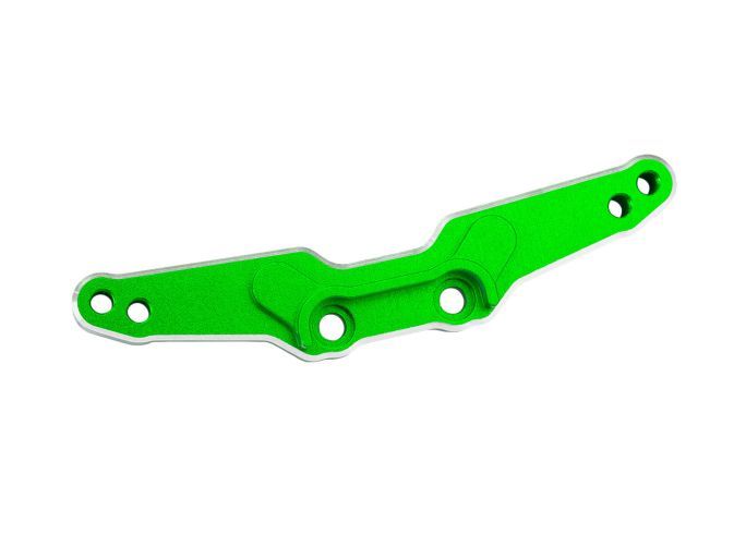 Traxxas Shock tower, rear, 6061-T6 Aluminuminum (green-anodized)/ 3x15mm BCS (with threadlock) (2)