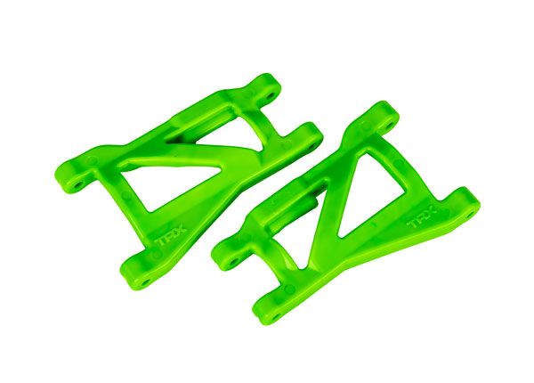 Traxxas Suspension arms, green (rear, left & right), heavy duty