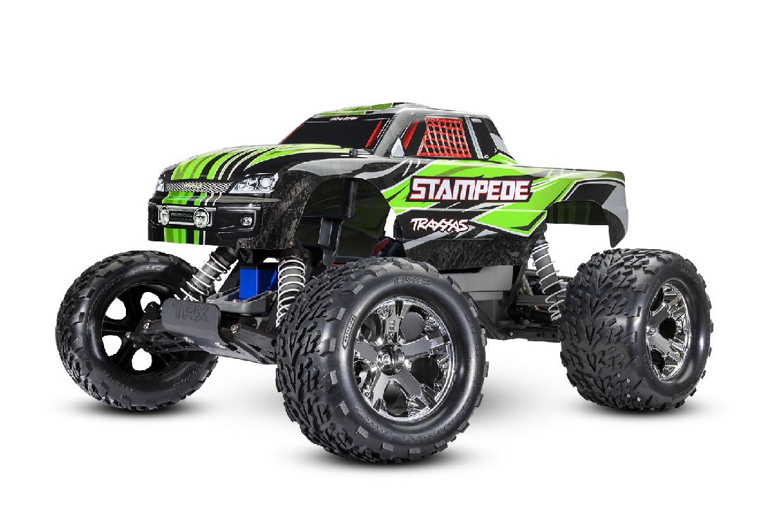 Traxxas Stampede 1/10 Monster Truck RTR Extreme Heavy Duty with TQ 2.4GHz Radio System and XL-5 ESC (Fwd/Rev) Includes 7-Cell NiMH 3000mAh Traxxas Battery and 4-amp USB-C Charger w/ iD - Green