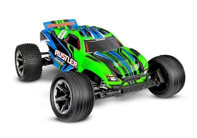 Traxxas Rustler 1/10 Stadium Truck RTR Extreme Heavy Duty with TQ 2.4GHz Radio System and XL-5 ESC (Fwd/Rev)  Includes 7-Cell NiMH 3000mAh Traxxas Battery and 4-amp USB-C Charger w/ iD - Green