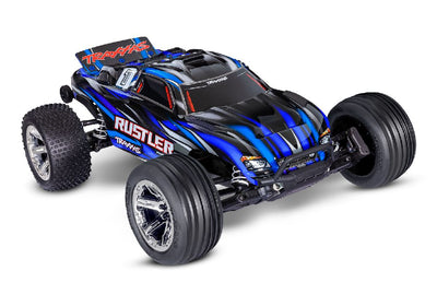 Traxxas 1/10 Rustler 2WD BL-2S Clipless. *PROMO* Battery & Charger Included - Blue