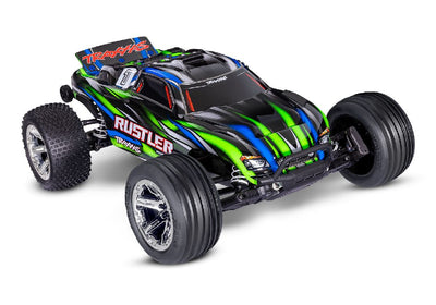 Traxxas 1/10 Rustler 2WD BL-2S Clipless. *PROMO* Battery & Charger Included - Green