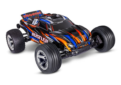 Traxxas 1/10 Rustler 2WD BL-2S Clipless. *PROMO* Battery & Charger Included - Orange