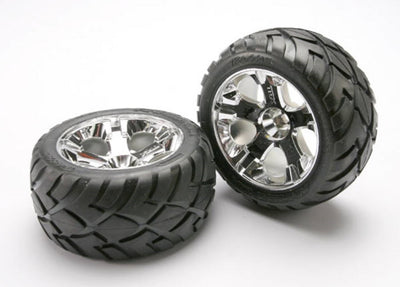 Traxxas Anaconda Tires w/All-Star Front Wheels (2) (Jato) (Chrom