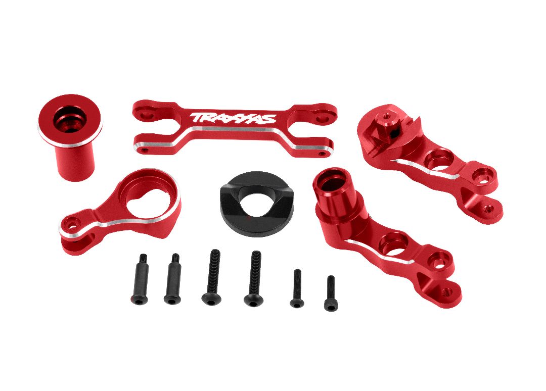 Traxxas Steering Bellcranks (L&R)/Draglink (6061-T6 AL Red)