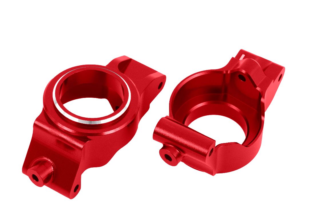 Traxxas Caster Blocks (C-Hubs) 6061-T6 Aluminum (Red) L&R