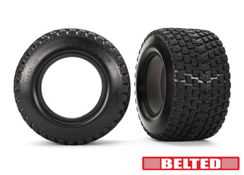 Traxxas Tires, Gravix™ (belted, dual profile (4.3" outer, 5.7" inner)) (left & right)/ foam inserts (2)