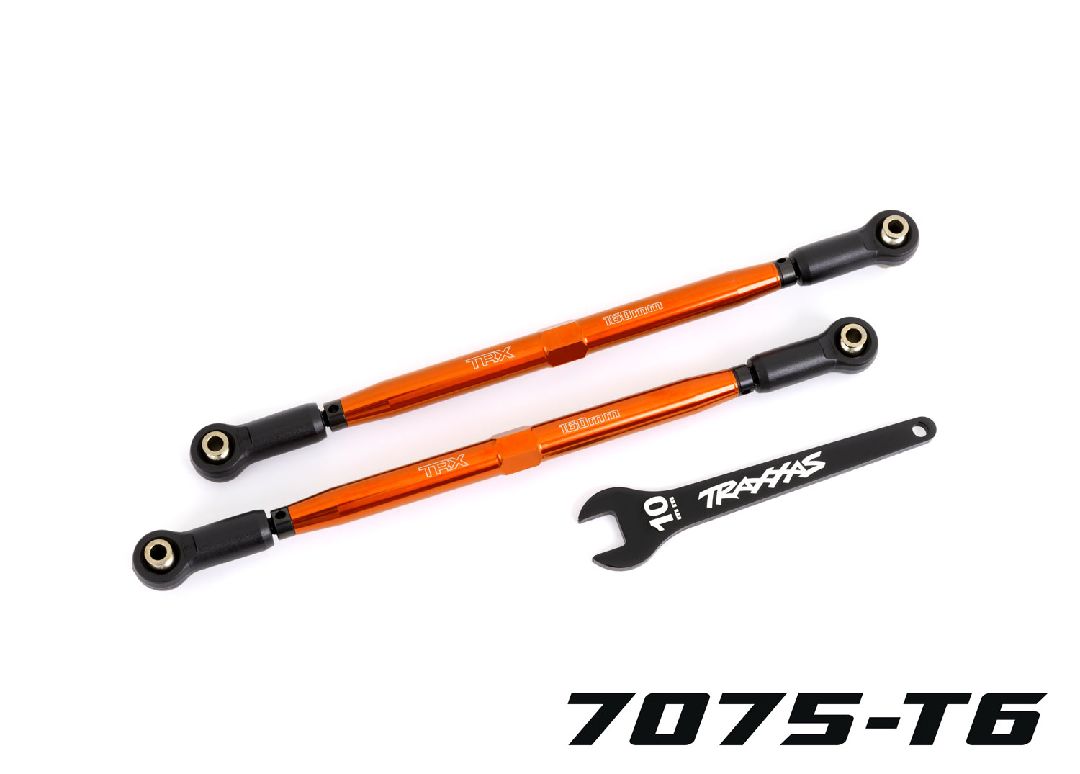 Traxxas Toe Links Front (Tubes Orange 7075-T6 Aluminum) (2)