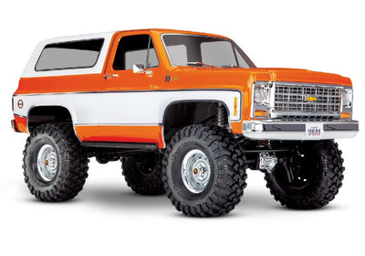 Traxxas TRX-4 Scale and Trail Crawler with 1979 Chevrolet Blazer Clipless Body: 4WD Electric Truck with TQi Traxxas Link Enabled 2.4GHz Radio System  (Requires Battery and Charger -Sold Separately) - Orange