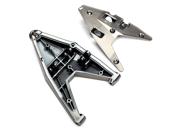 Traxxas Suspension arm, lower left/ arm insert (satin black chro