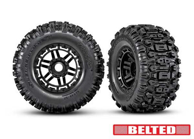 Traxxas Premount 2.8" Black Wheels & Sledgehammer® Belted