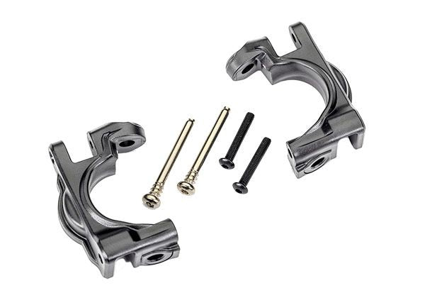 Traxxas Caster Blocks (C-Hubs) Heavy Duty Gray (L/R) Hinge Pins