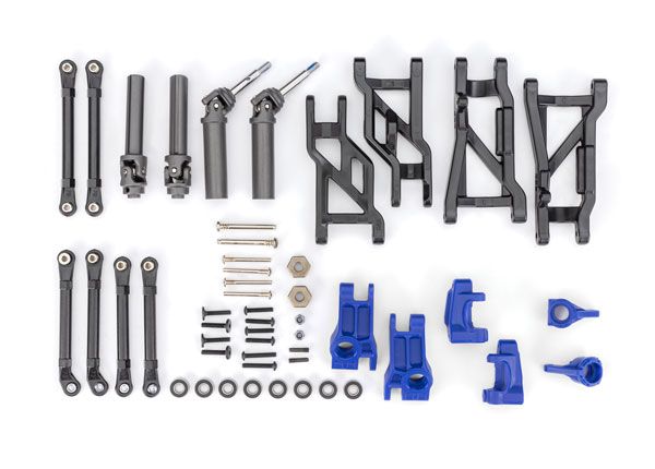 Traxxas Outer Driveline & Suspension Upgrade Kit, extreme heavy duty, blue (fits Slash 2WD)