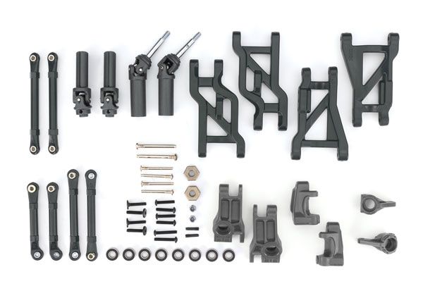 Traxxas Outer Driveline & Suspension Upgrade Kit, extreme heavy duty, gray (fits Bandit or Drag Slash)