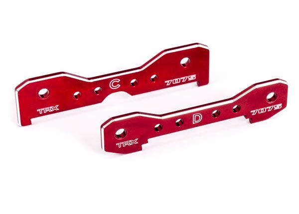 Traxxas Tie Bars, Rear, 7075-T6 Aluminum (Red-Anodized)
