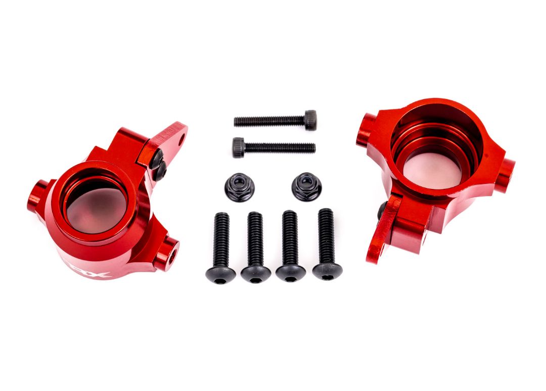 Traxxas Steering Blocks - Red-Anodized