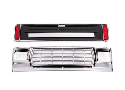 Traxxas Front grille/ tailgate panel (black)/ LED lenses