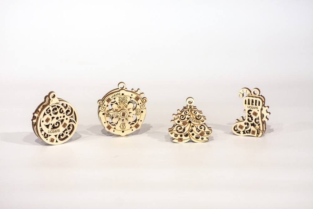 Ugears U-Fidget Happy New Gear (4 Models) - 37 Pieces