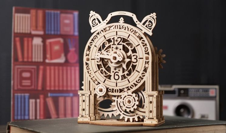 Ugears Vintage Alarm Clock (New Packaging design) - 43 Pieces