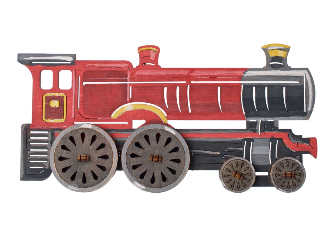 Ugears Hogwarts Express Wooden 3D-Puzzle Coloring Model - 13 Pieces