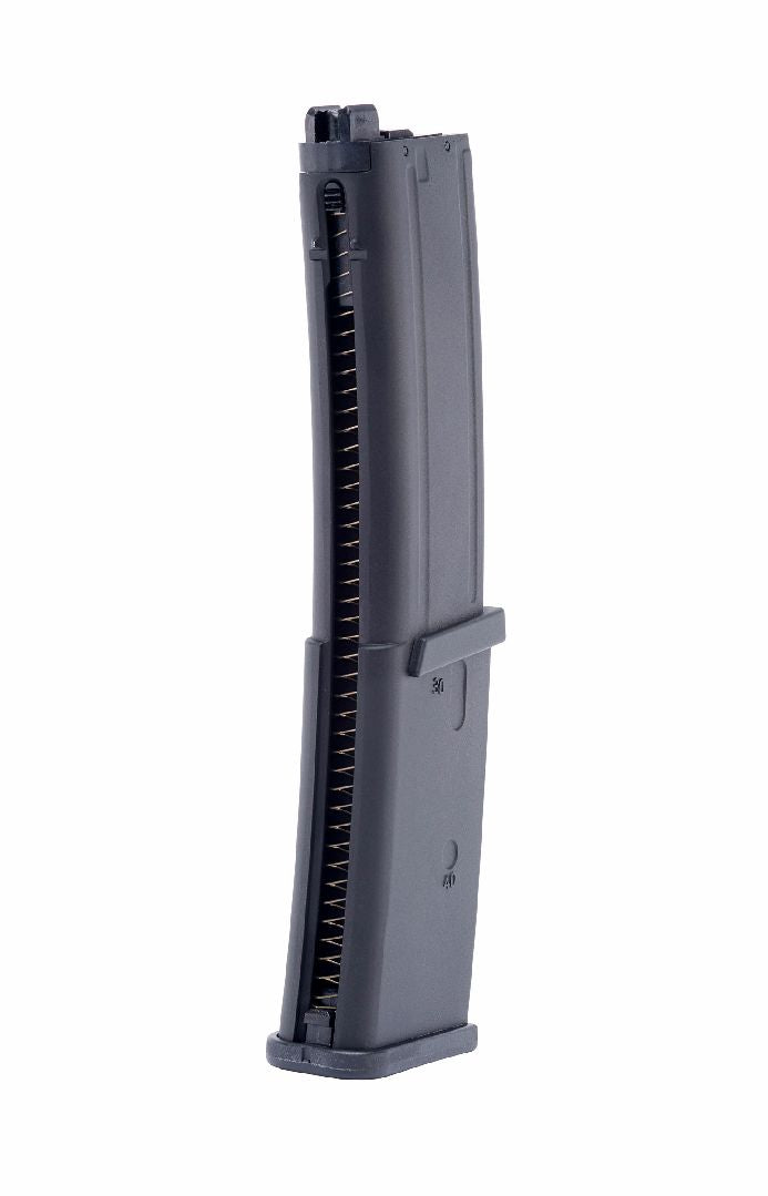 Umarex HK MP7 Navy Airsoft magazine, Black color Orange safety tip