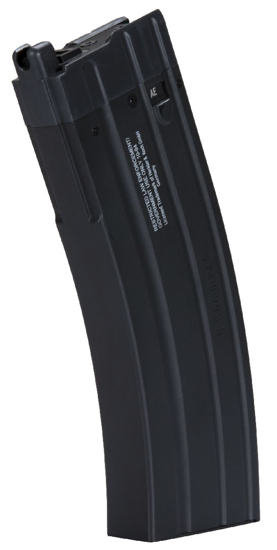 Umarex HK 416 Airsoft magazine (KWA), Black color Orange safety tip