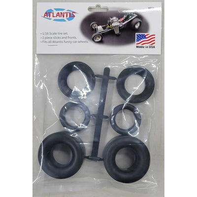 Funny Car Tire Set: 1/16