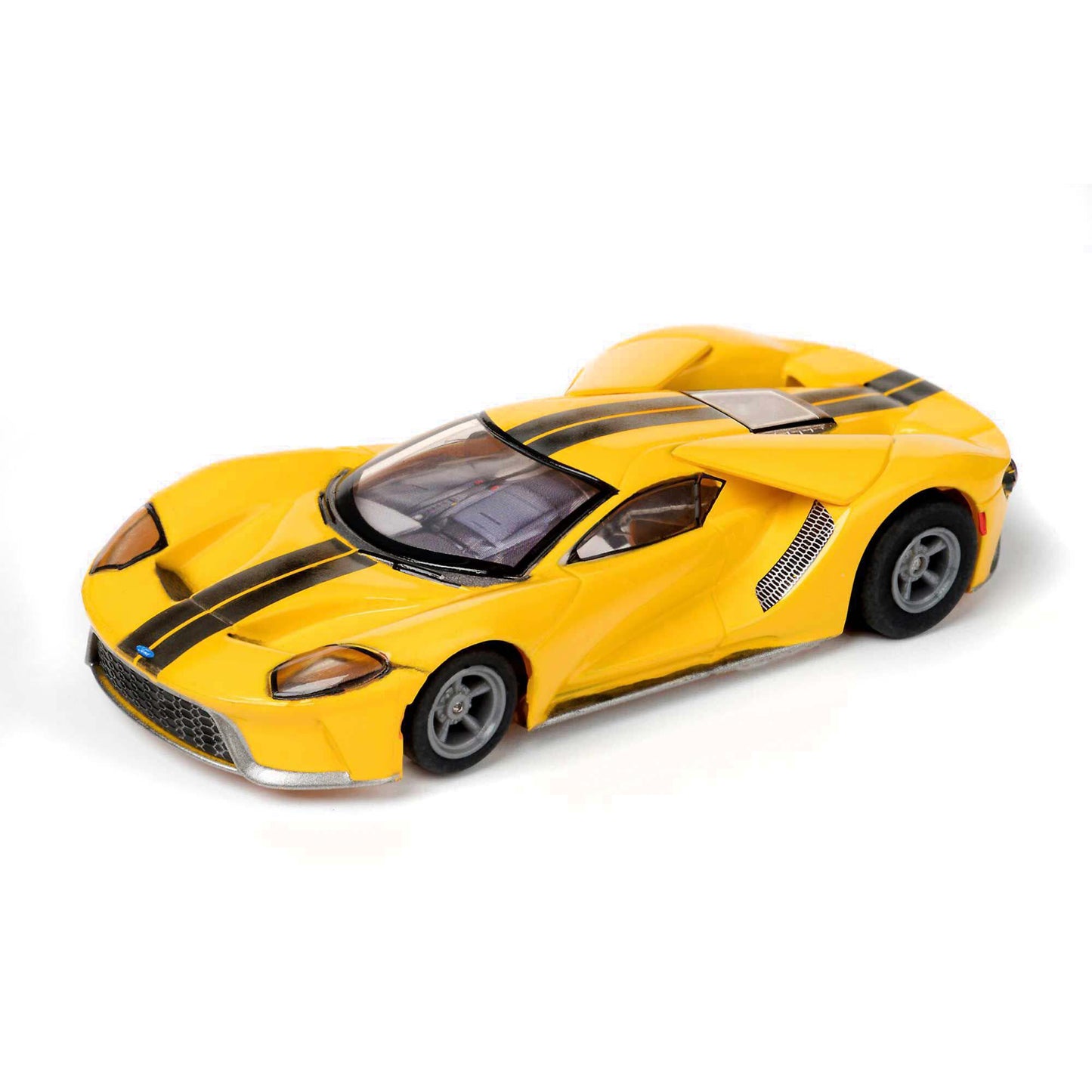 Ford GT Mega G+ Chassis Slot Car  Triple Yellow