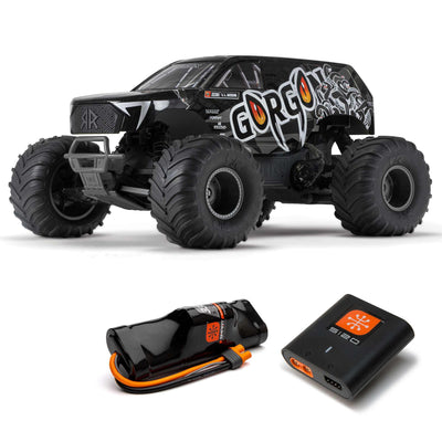 1/10 GORGON 4X2 MEGA 550 Brushed Monster Truck Ready-To-Assemble Kit with Battery & Charger