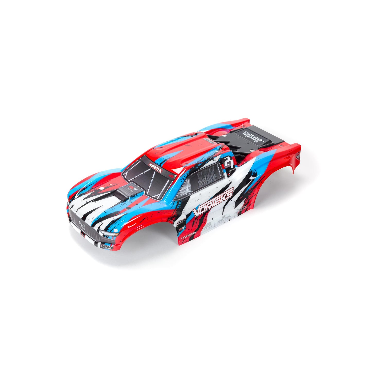 1/10 Painted Body  Red/Blue: VORTEKS 4X4 BLX