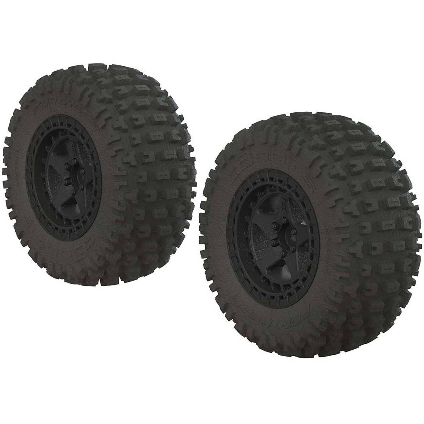 1/10 dBoots Fortress SC 2.2/3.0 Pre-Mounted Tires  14mm Hex  Black (2)