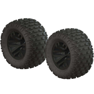 1/10 dBoots Fortress MT 2.2/3.0 Pre-Mounted Tires  14mm Hex  Black (2)