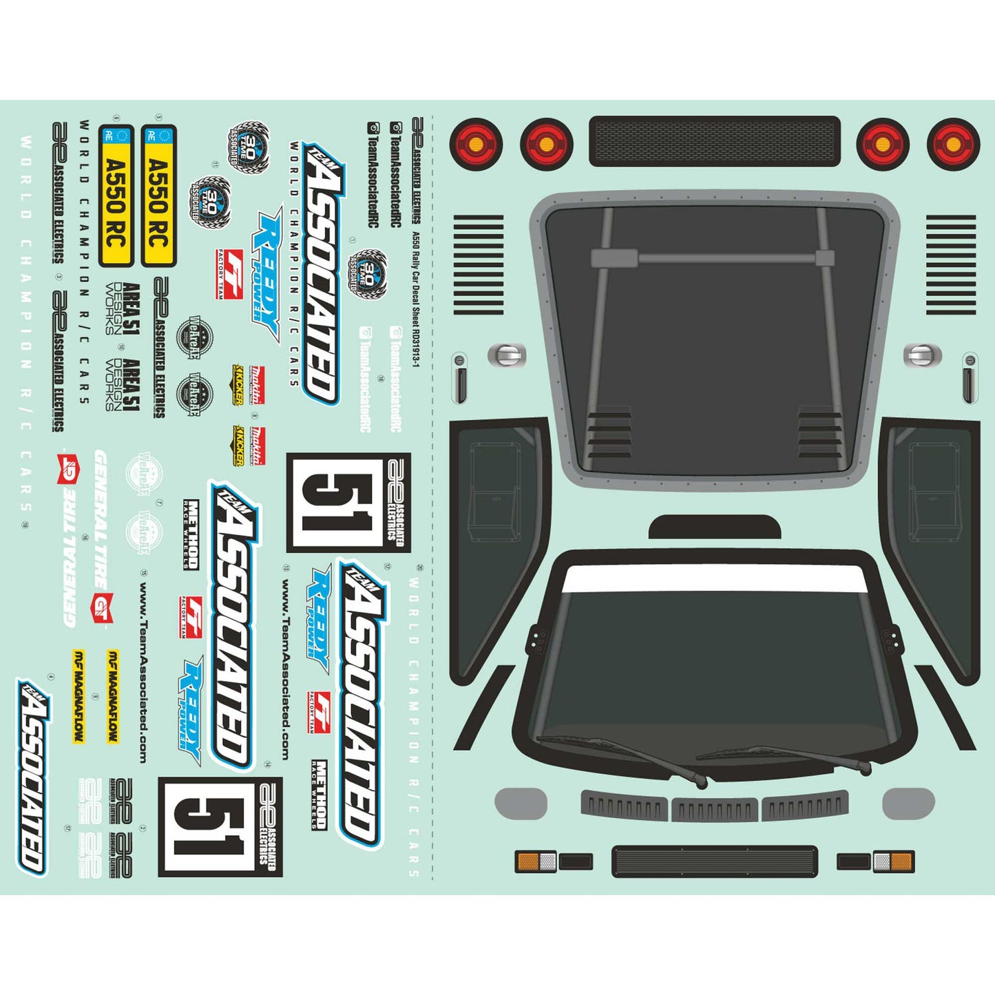 Apex2 Sport  A550 Decal Sheet