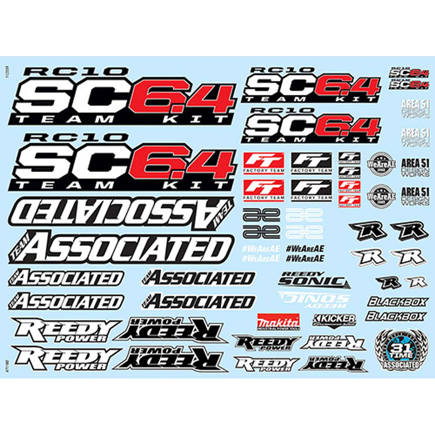 Decal Sheet: Associated RC10SC6.4