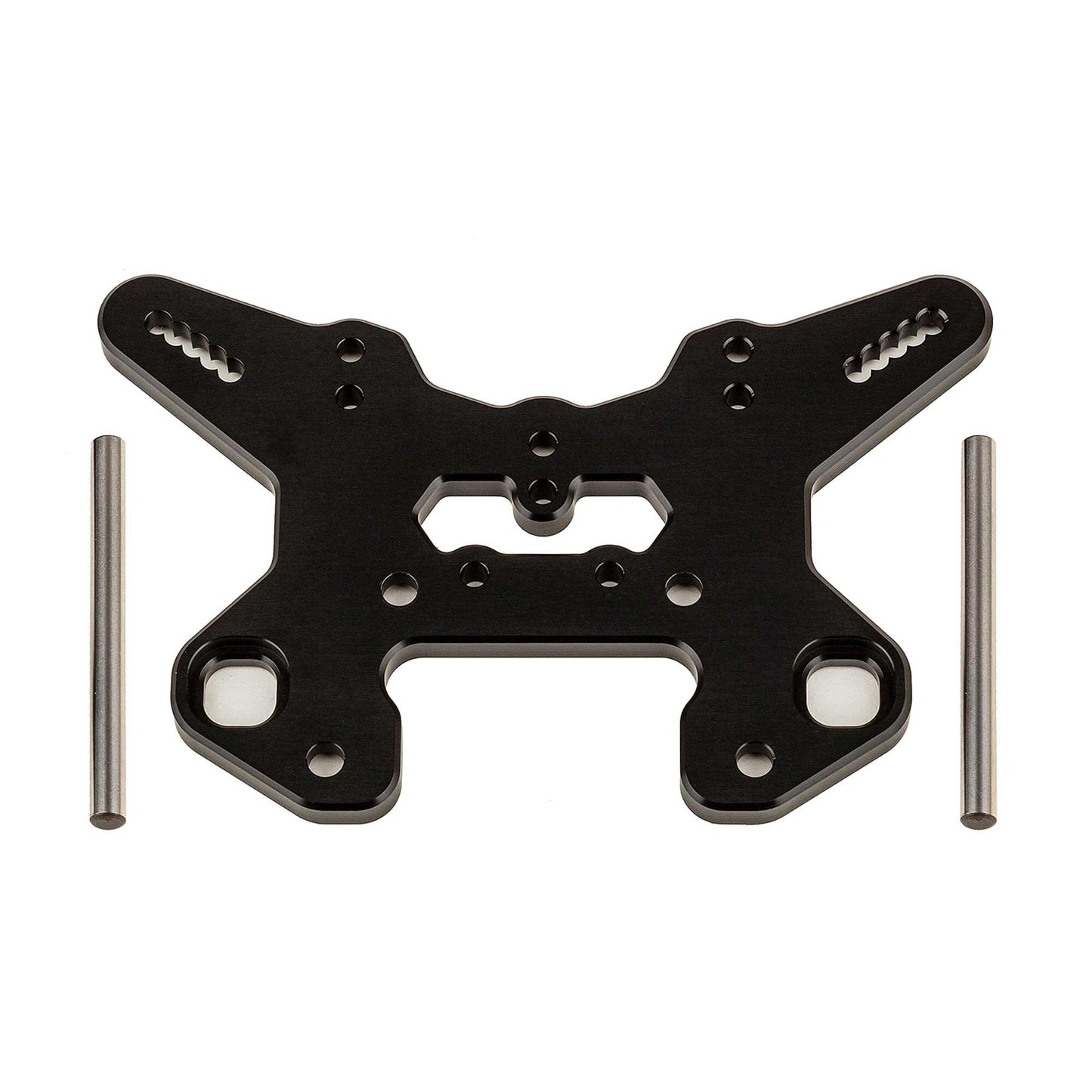 RC8T4 Front Shock Tower V2  black aluminum