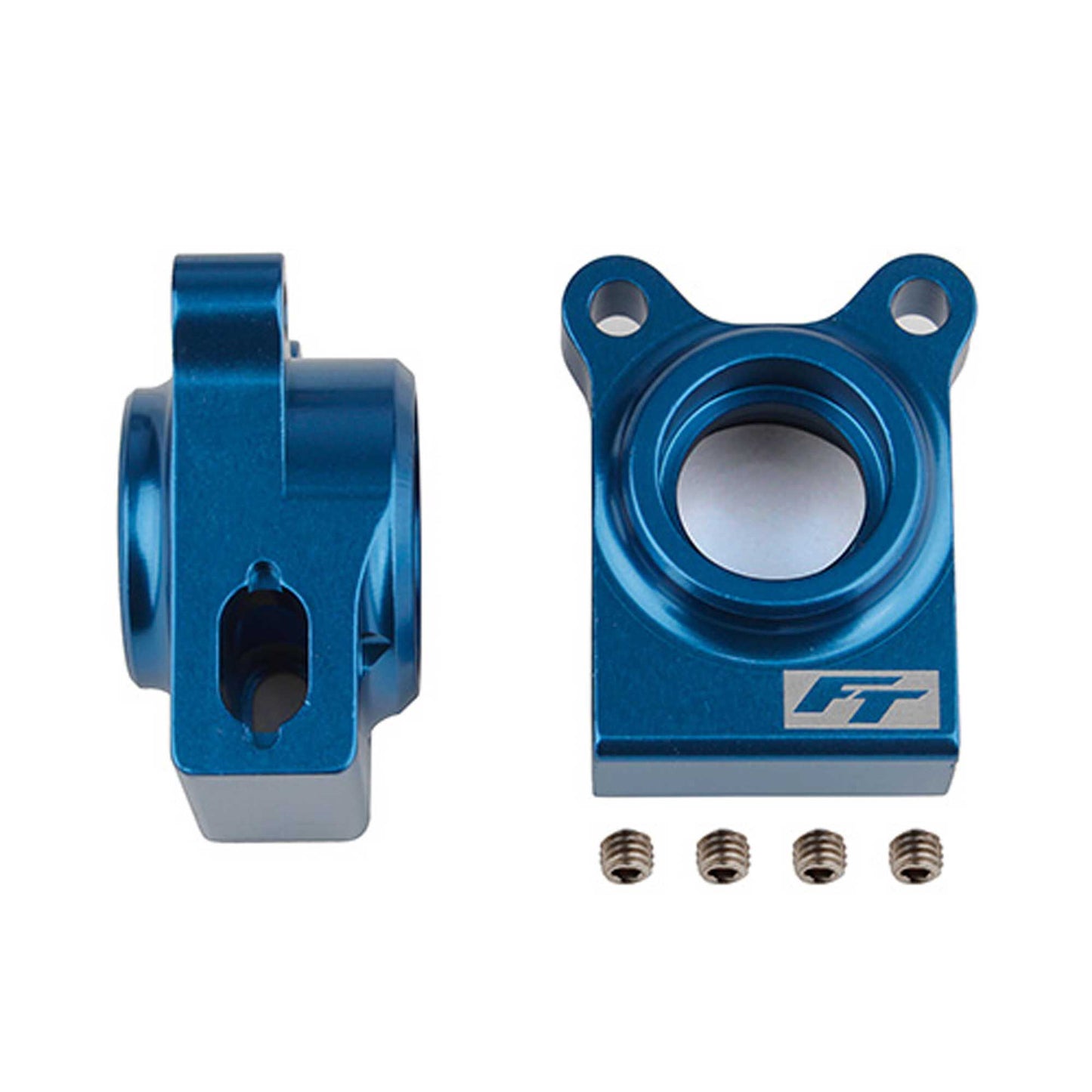 RC10B74.1 FT Rear Hubs  blue aluminum