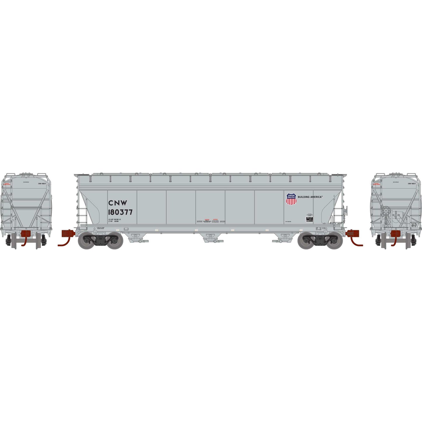 N ACF 4600 3-Bay Center Flow Hopper  C&NW #180337